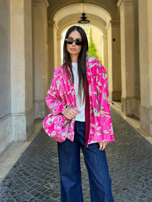 ARTEFILIA-MILANO - borsa velluto stella - MURANO FUCSIA