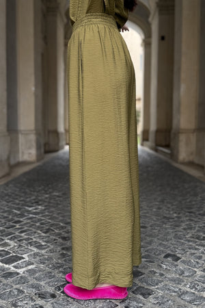 ARTEFILIA-MILANO - pantalone marea viscosa - JUNIPER