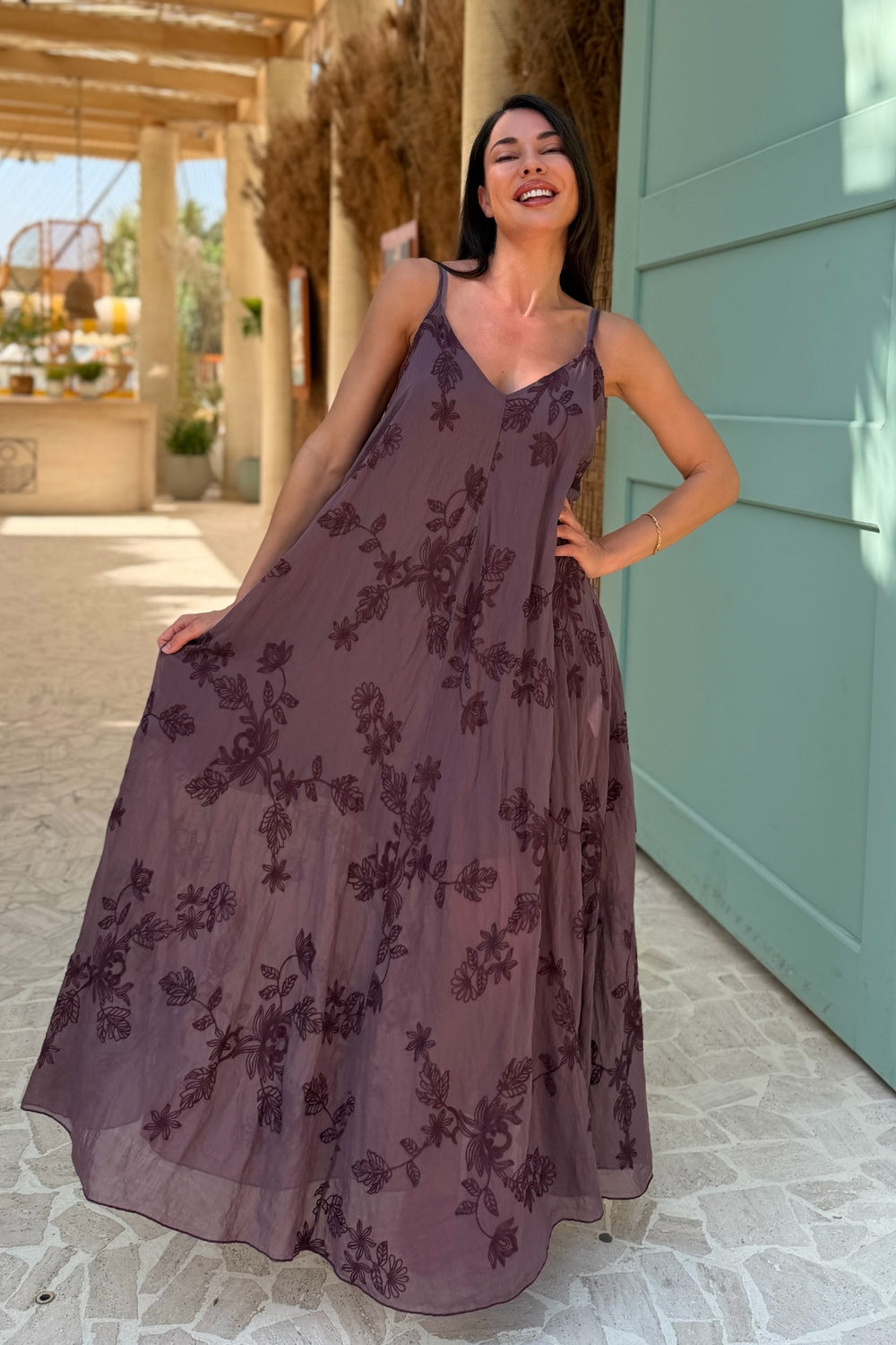 ARTEFILIA-MILANO - abito duna ricamo - FICO