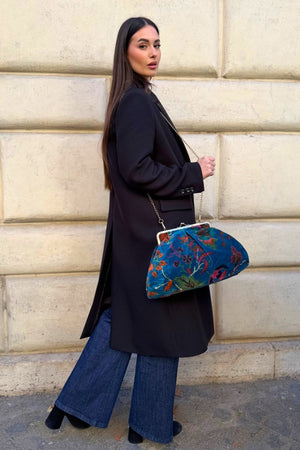 ARTEFILIA-MILANO - borsa katia velluto clutch grande - GARDA OTTANIO