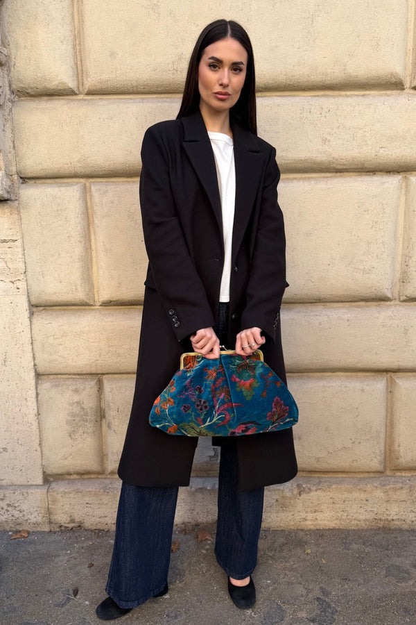 ARTEFILIA-MILANO - borsa katia velluto clutch grande - GARDA OTTANIO