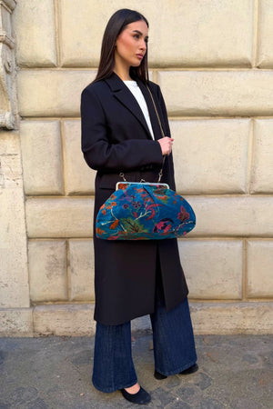 ARTEFILIA-MILANO - borsa katia velluto clutch grande - GARDA OTTANIO