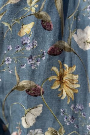 ARTEFILIA-MILANO - giacca kimono alma lino stampato - ANACAPRI POLVERE