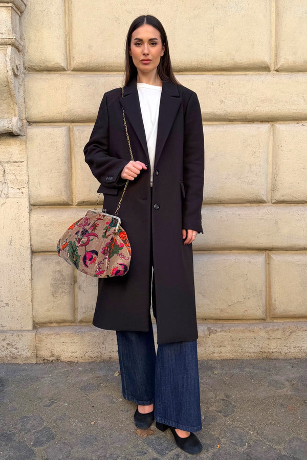 ARTEFILIA-MILANO - borsa katia velluto clutch grande - GARDA CRUDO