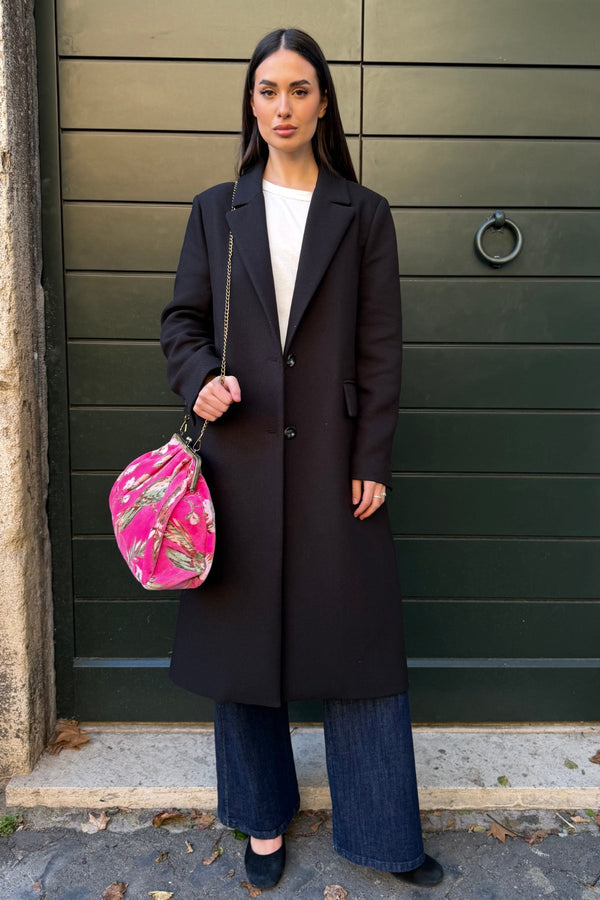 ARTEFILIA-MILANO - Borsa Katia velluto clutch grande - MURANO FUCSIA