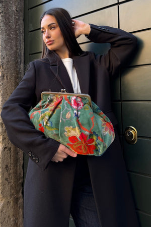 ARTEFILIA-MILANO - borsa katia velluto clutch grande - BRERA SAVOIA