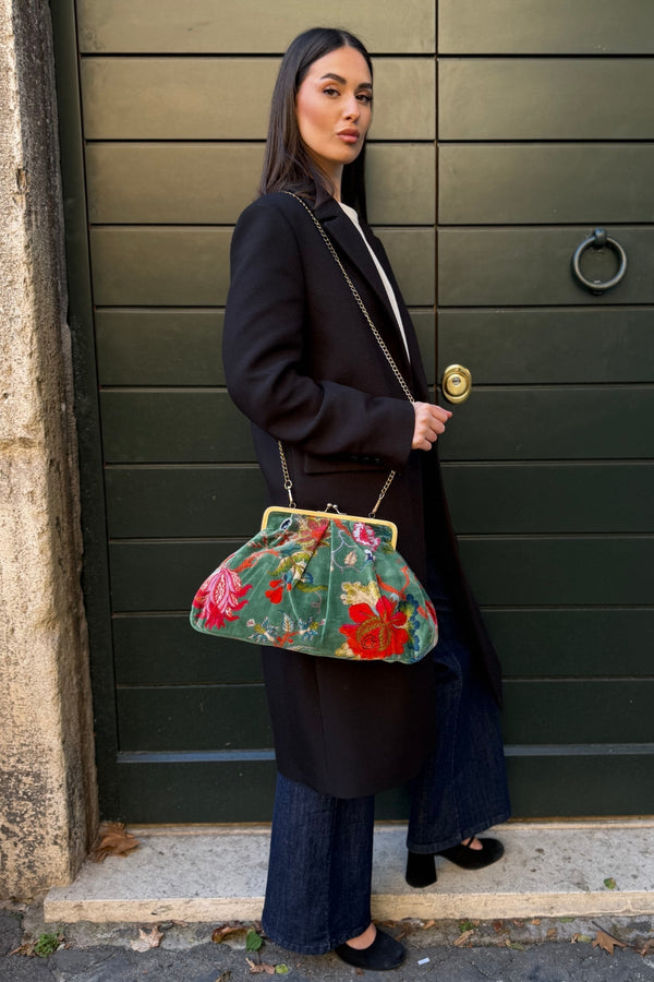 ARTEFILIA-MILANO - borsa katia velluto clutch grande - BRERA SAVOIA