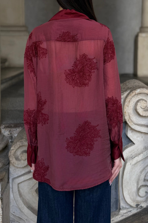 ARTEFILIA-MILANO - camicia solana ricamo - CABERNET