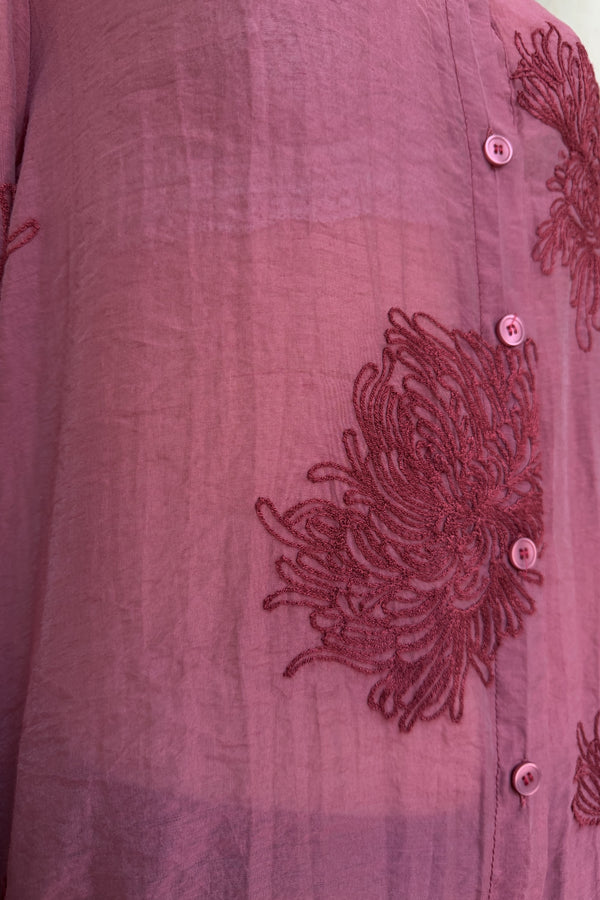 ARTEFILIA-MILANO - camicia solana ricamo - CABERNET