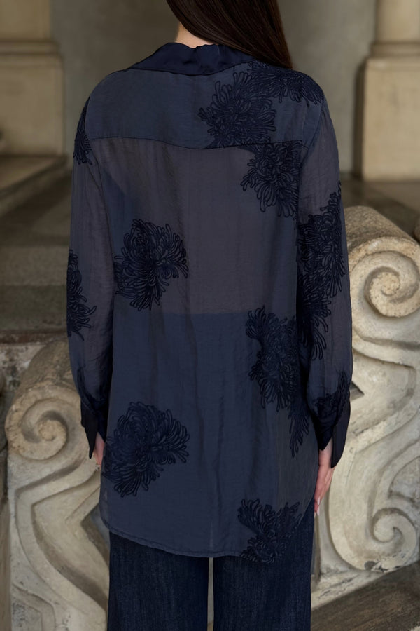 ARTEFILIA-MILANO - camicia solana ricamo - ECLISSI