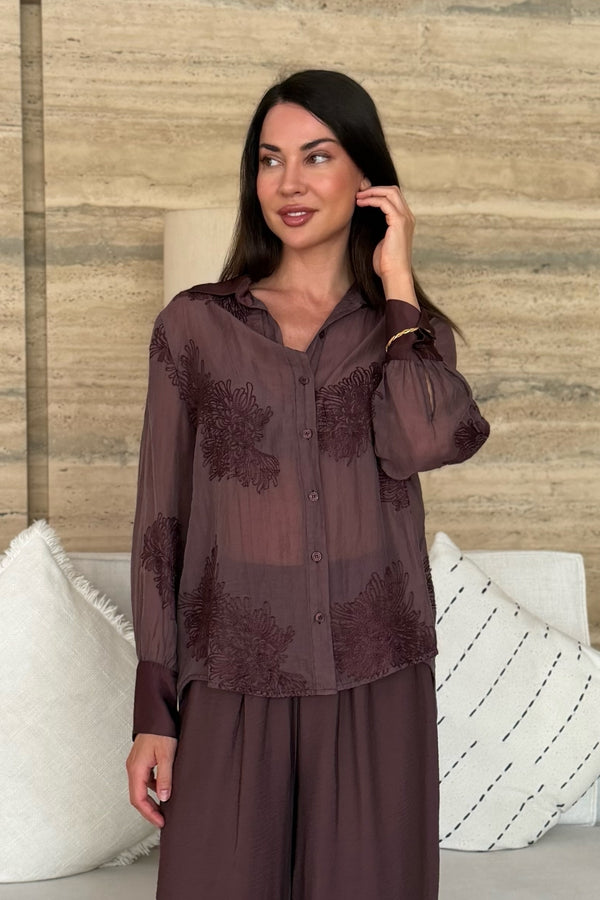 ARTEFILIA-MILANO - camicia solana ricamo - FICO