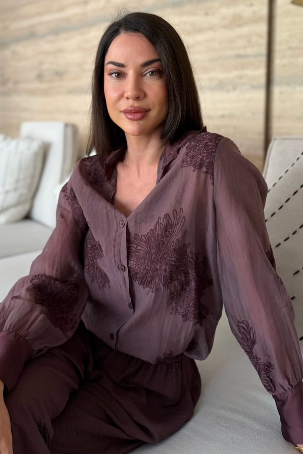 ARTEFILIA-MILANO - camicia solana ricamo - FICO