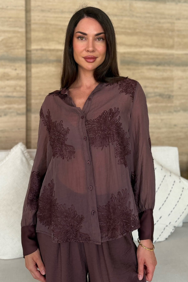 ARTEFILIA-MILANO - camicia solana ricamo - FICO