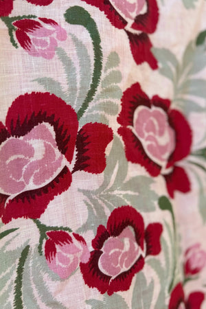 ARTEFILIA-MILANO - giacca kimono alma lino stampato - ESTE AVORIO