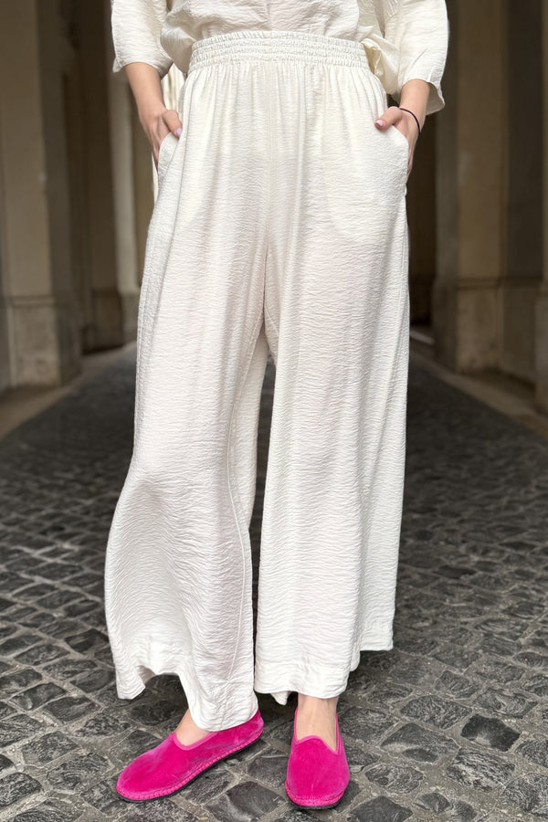 ARTEFILIA-MILANO - pantalone marea viscosa - BURRO