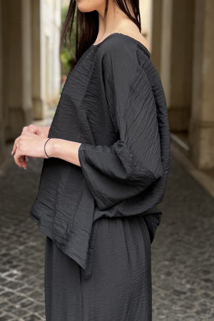 ARTEFILIA-MILANO - blusa marea - NERO