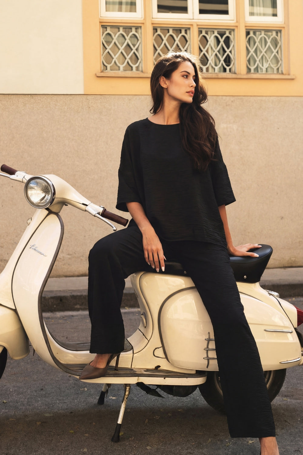 ARTEFILIA-MILANO - blusa marea - NERO