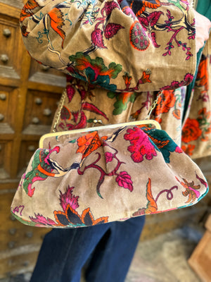 ARTEFILIA-MILANO - borsa velluto stella - GARDA CRUDO