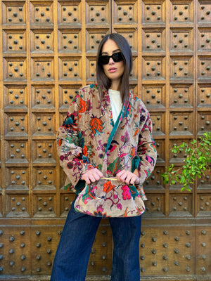 ARTEFILIA-MILANO - borsa velluto stella - GARDA CRUDO