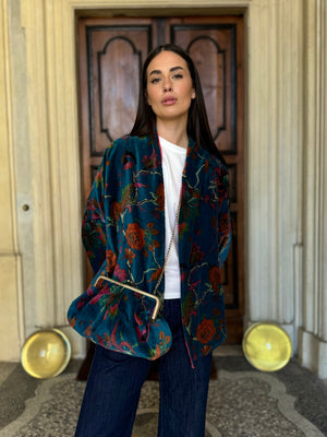 ARTEFILIA-MILANO - borsa velluto stella - GARDA OTTANIO