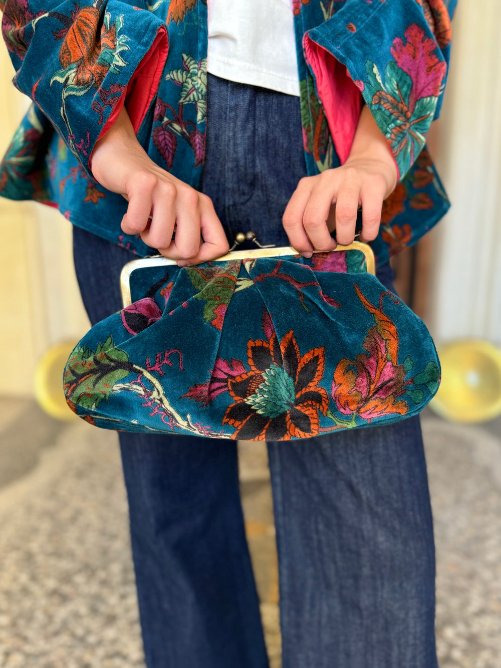 ARTEFILIA-MILANO - borsa velluto stella - GARDA OTTANIO