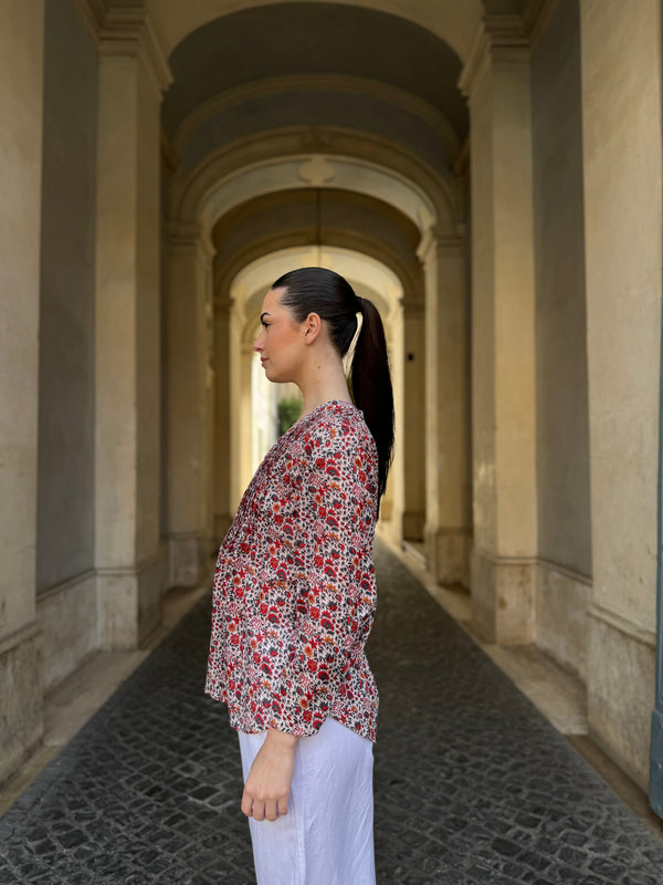Artefilia - Blusa In mussola di cotone Eva - BIANCO MUGHETTO