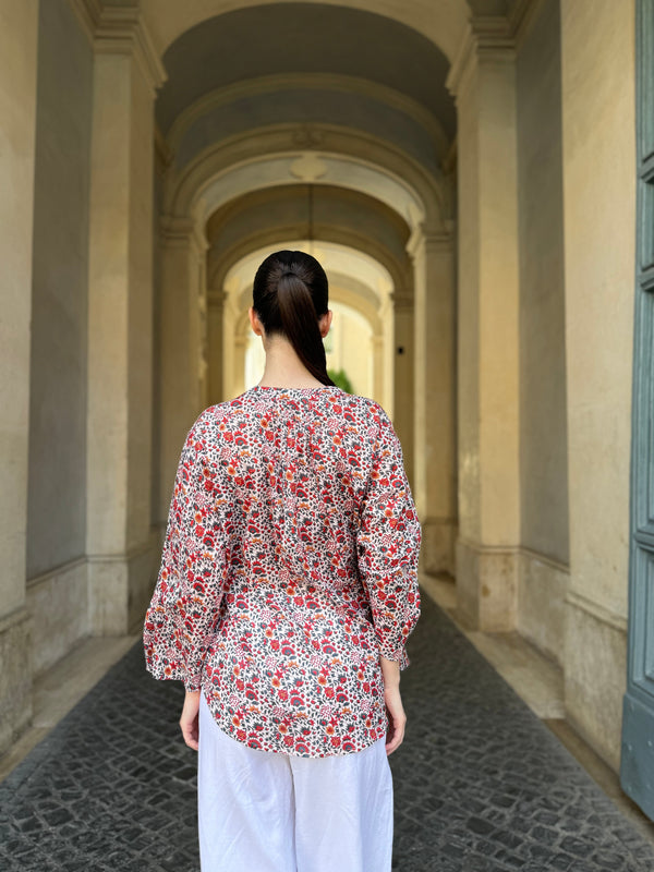 Artefilia - Blusa In mussola di cotone Eva - BIANCO MUGHETTO