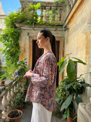 Artefilia - Blusa In mussola di cotone Eva - ROSA TROPEA