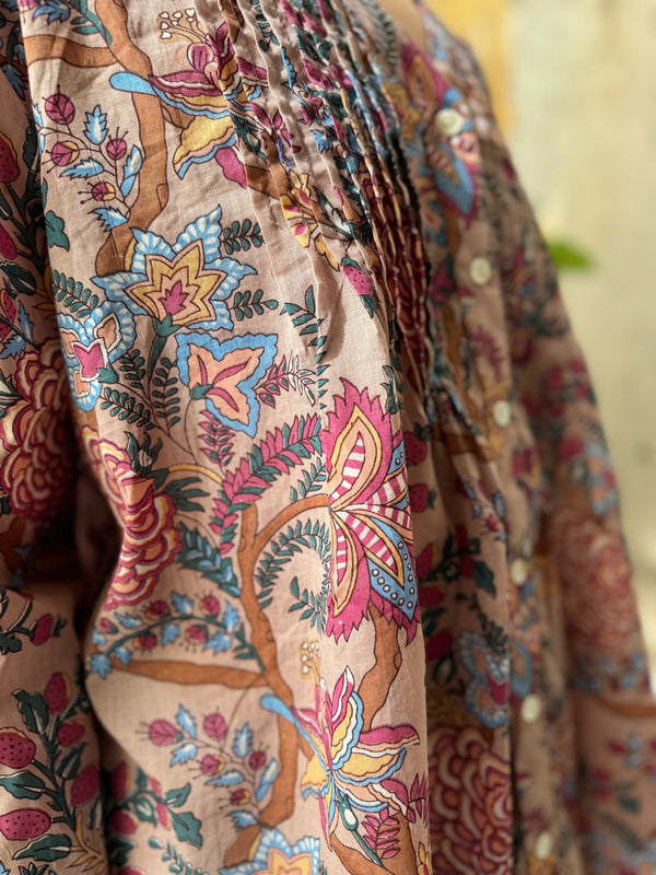 Artefilia - Blusa In mussola di cotone Eva - ROSA TROPEA