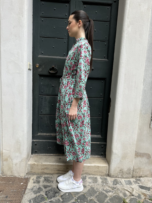 Artefilia - Abito carolina in mussola di cotone - TIFFANY ROSE