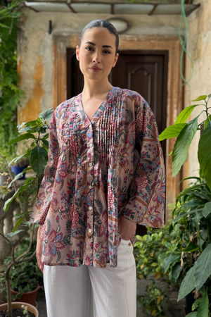Artefilia - Blusa In mussola di cotone Eva - ROSA TROPEA